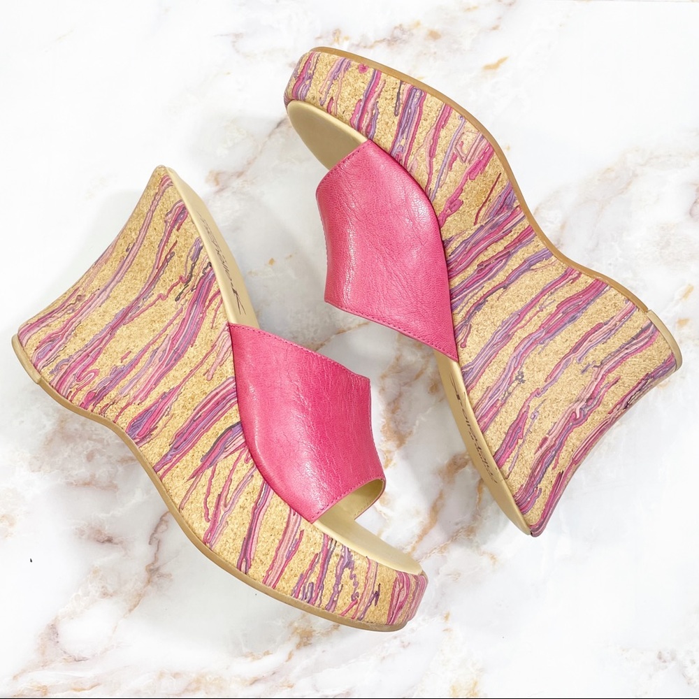 SKETCHERS Y2K Platform Cork Wedge Sandals Size 8.5